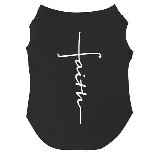 Faith Dog Tee | Soft Cotton Blend | Made in USA | Inspirational Pet Outfit