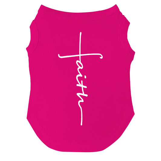 Faith Dog Tee | Soft Cotton Blend | Made in USA | Inspirational Pet Outfit
