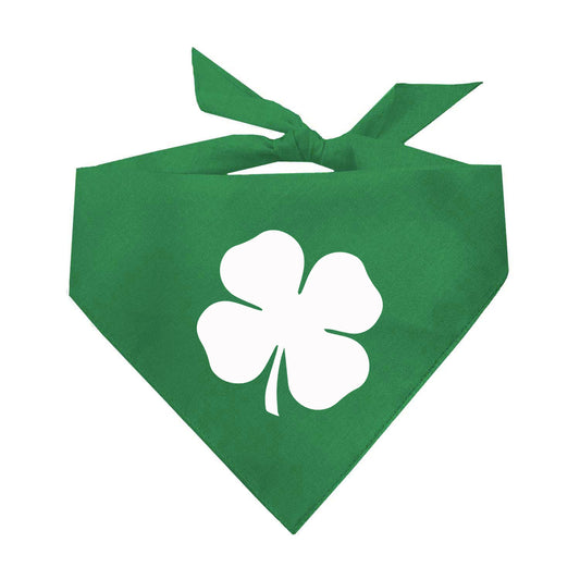 Shamrock White Triangle Dog Bandana