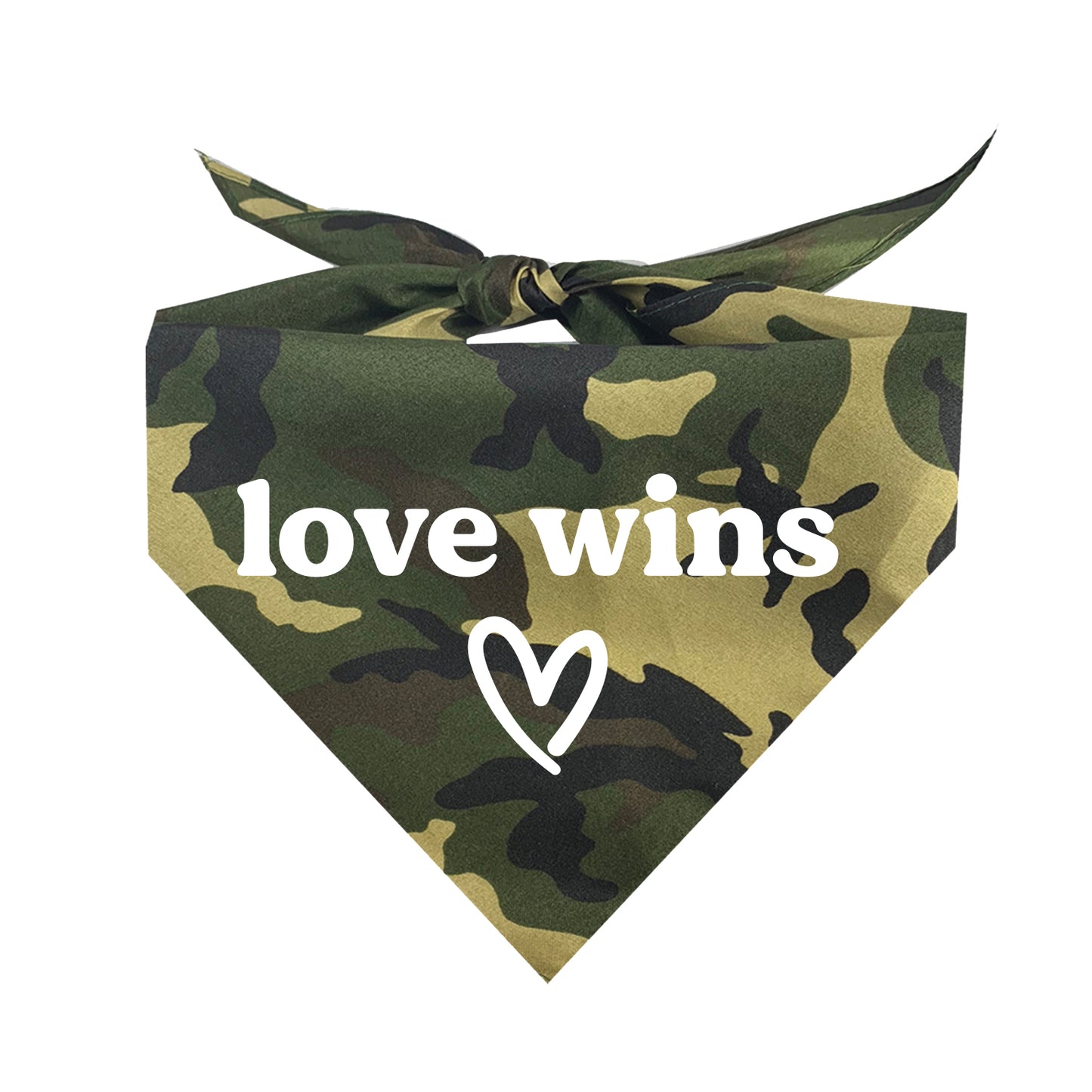 Love Wins Triangle Dog Bandana (Assorted Colors)