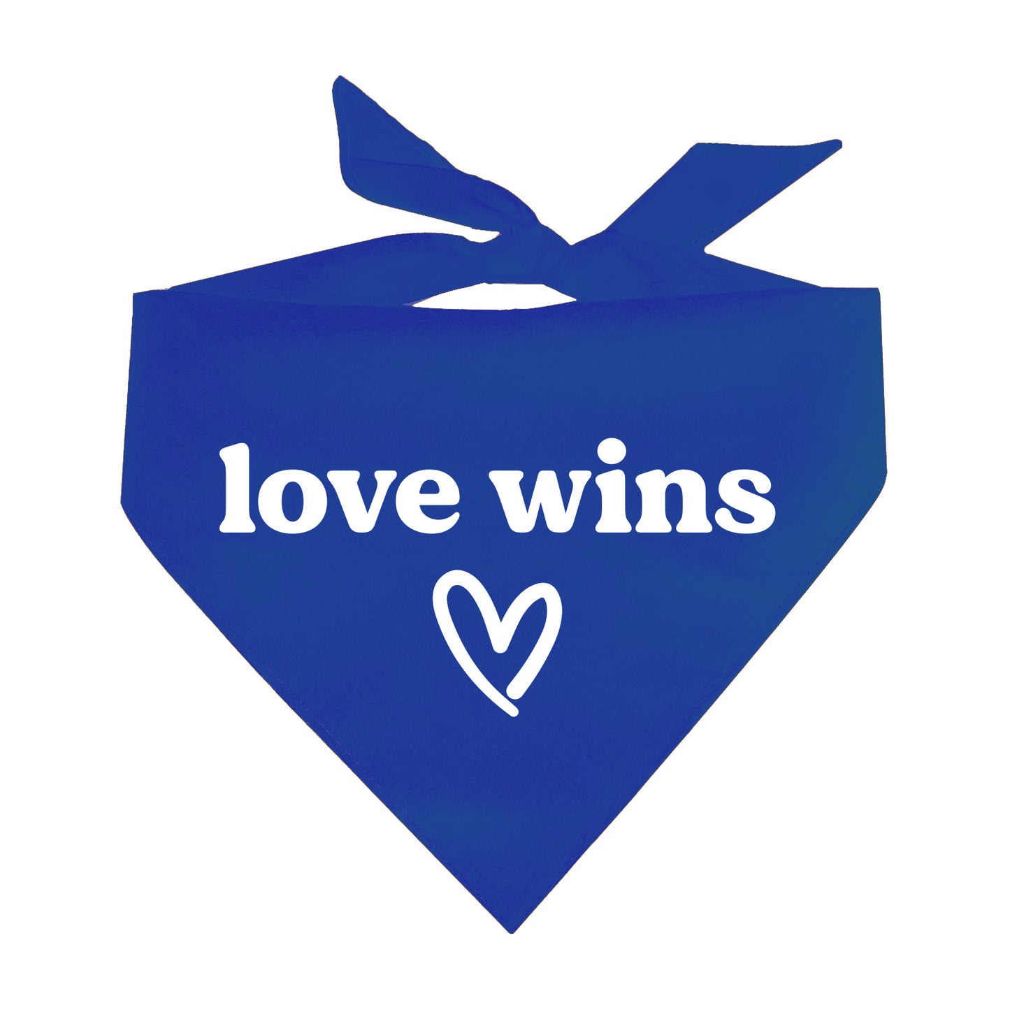 Love Wins Triangle Dog Bandana (Assorted Colors)