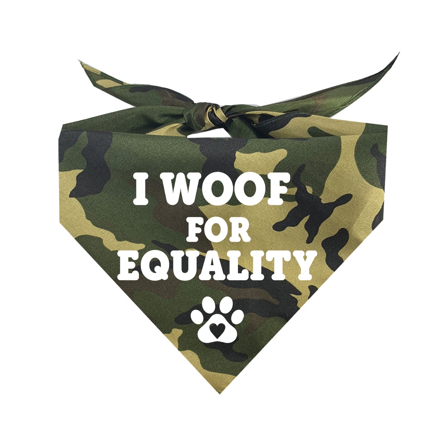 I Woof For Equality Pride Triangle Dog Bandana (Assorted Colors)