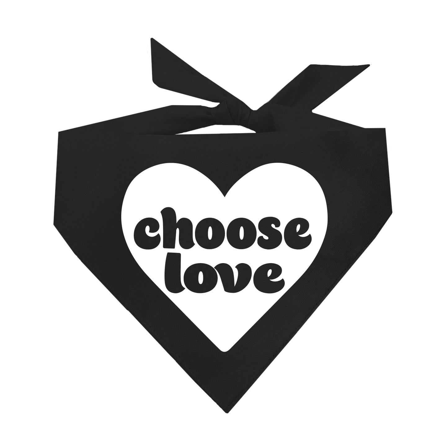Choose Love Heart Triangle Dog Bandana (Assorted Colors)
