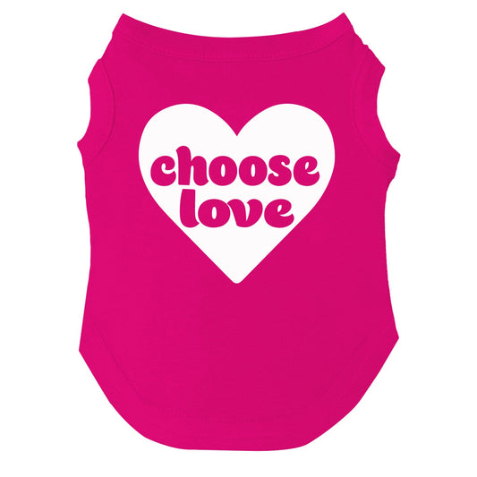 Choose Love Gay Pride LGBTQ Dog Tee