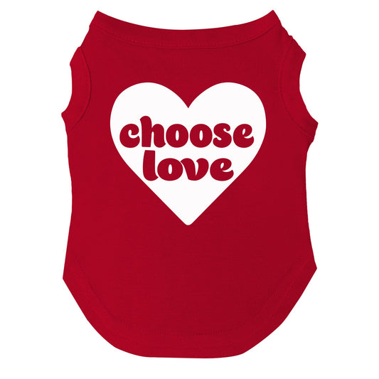 Choose Love Gay Pride LGBTQ Dog Tee