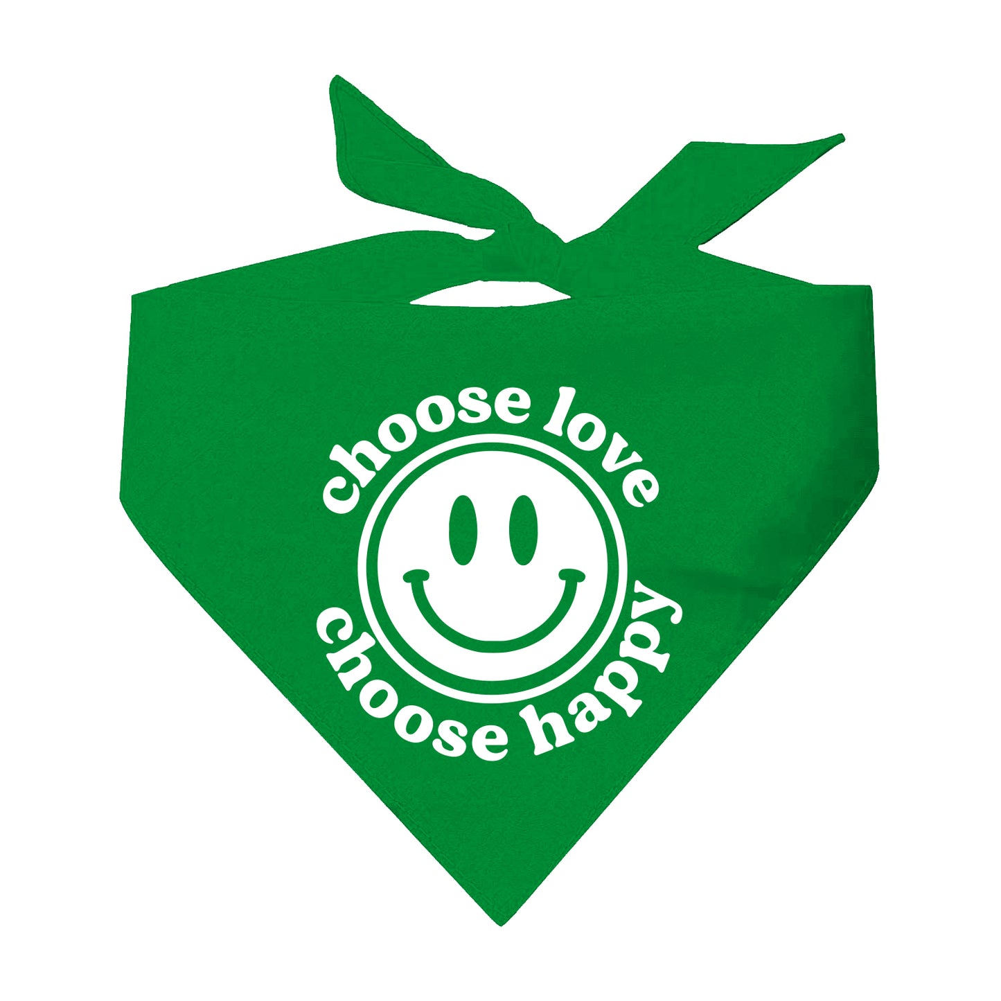 Choose Love Choose Happy Triangle Dog Bandana (Assorted Colors)