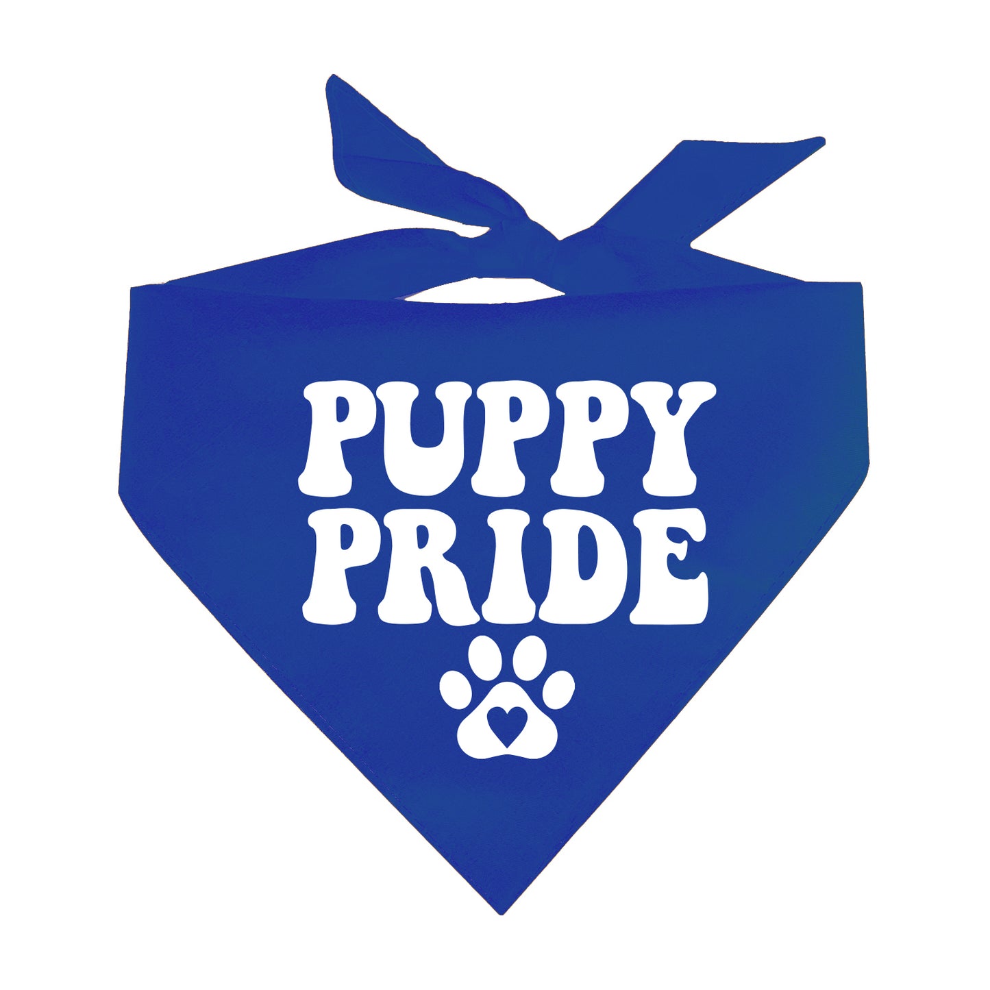 Puppy Pride With Heart Paw Triangle Dog Bandana (Assorted Colors)