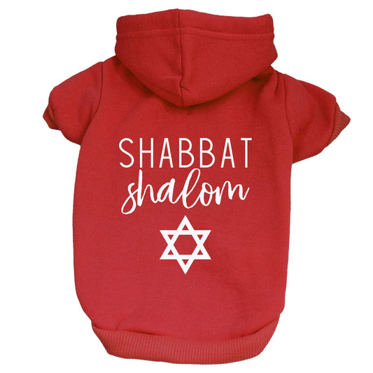 Shabbat Shalom Dog Hoodie