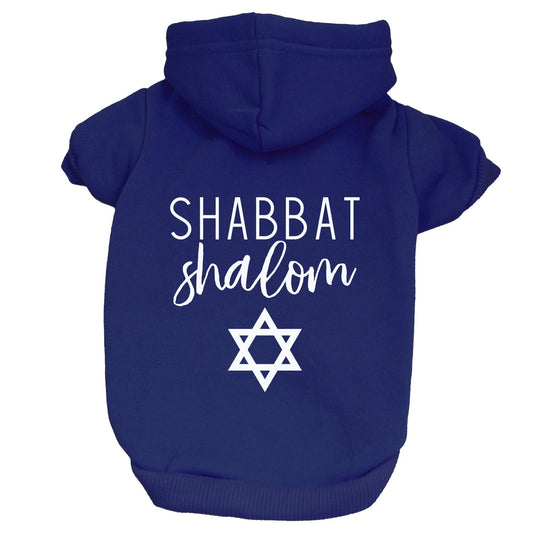 Shabbat Shalom Dog Hoodie
