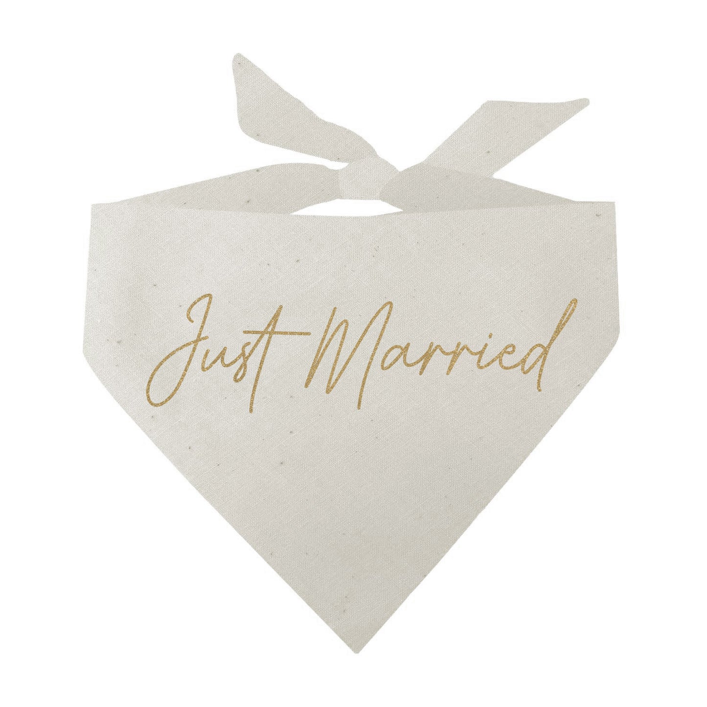 Just Married In Gold Triangle Dog Bandana