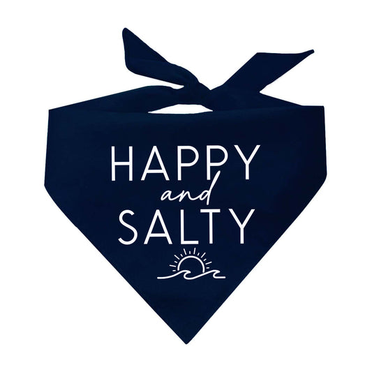 Happy And Salty Triangle Dog Bandana