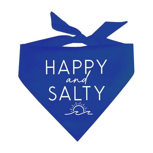 Happy And Salty Triangle Dog Bandana