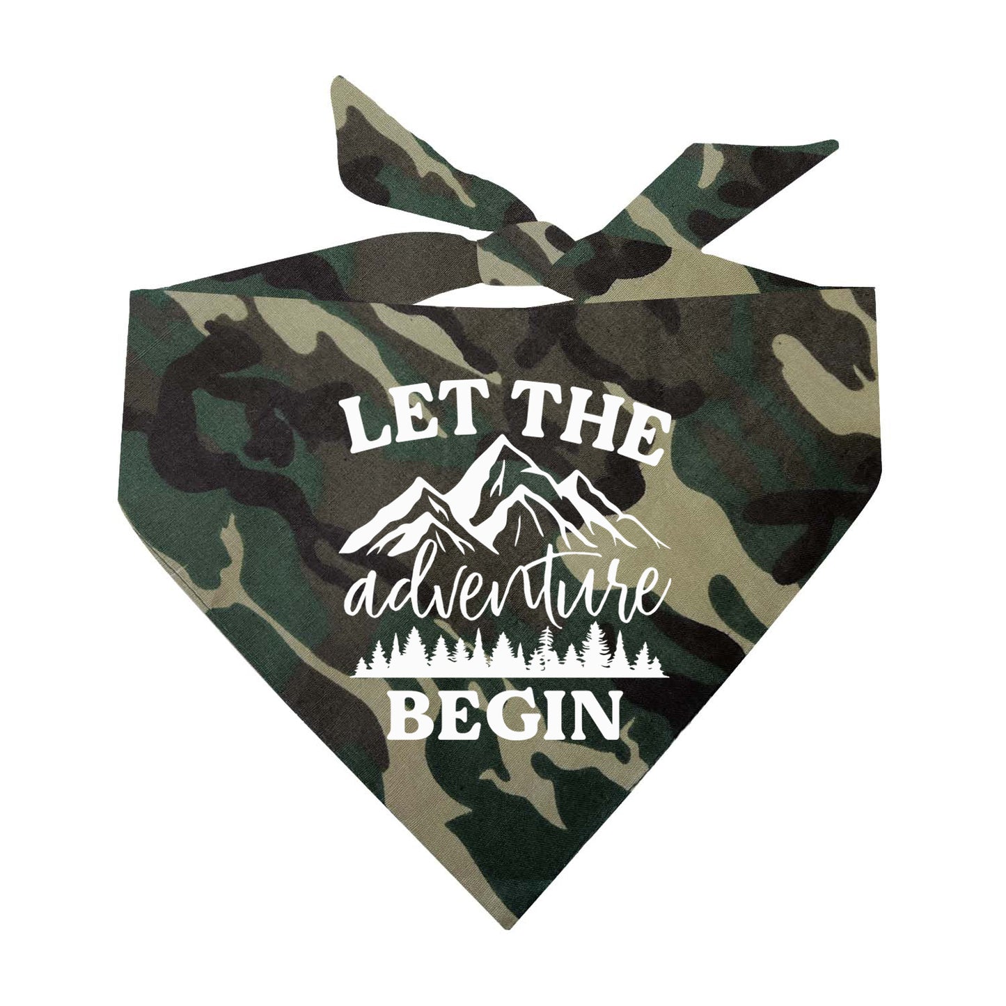 Let The Adventure Begin Triangle Dog Bandana (Assorted Colors)