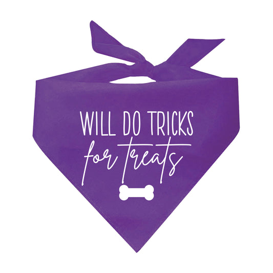 Will do Tricks For Treats Triangle Dog Bandana (Assorted Colors)