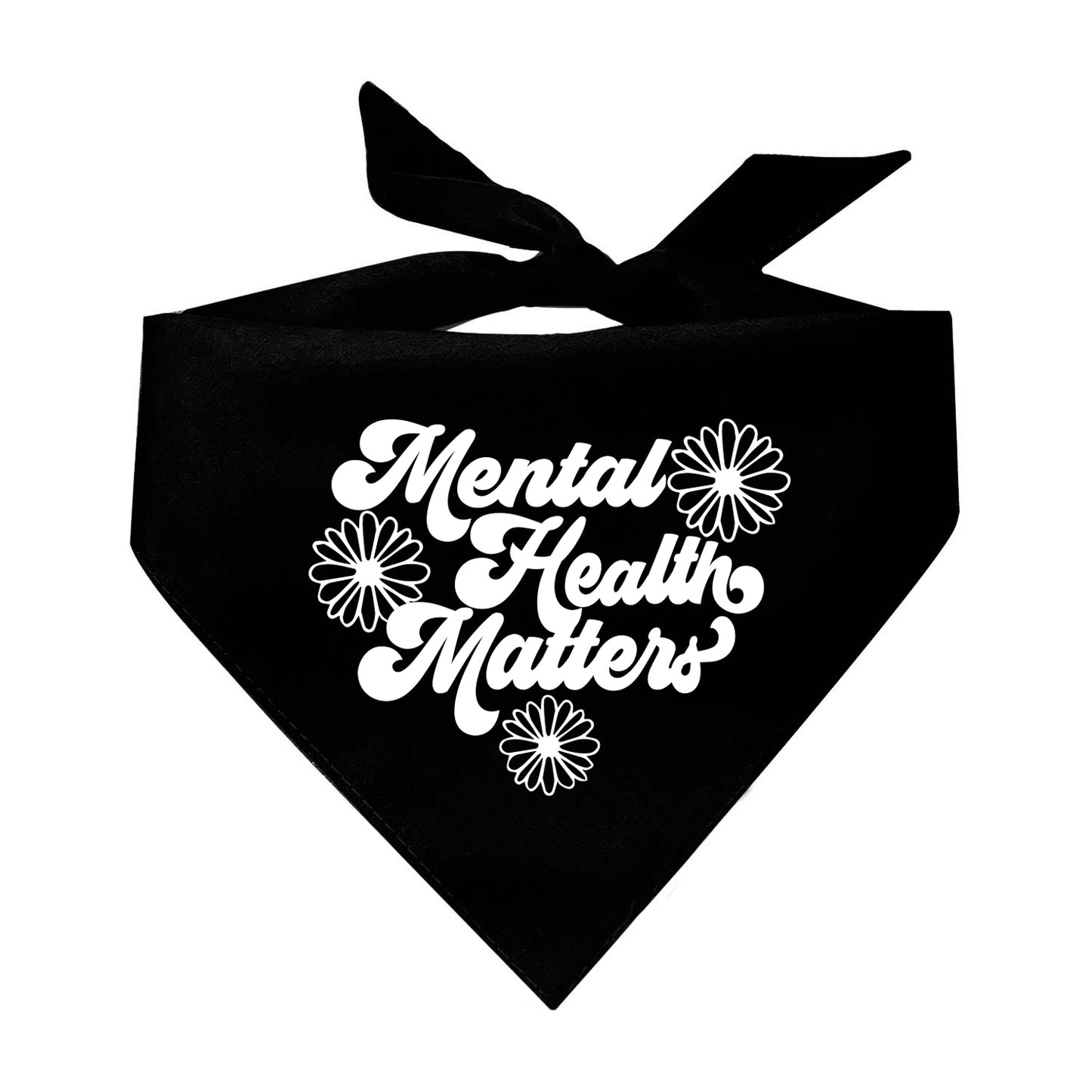 Mental Health Matters Spread Awareness Triangle Dog Bandana (Assorted Colors)