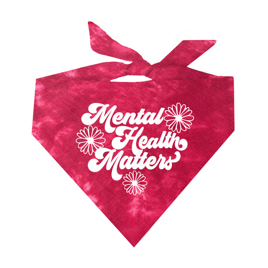 Mental Health Matters Spread Awareness Triangle Dog Bandana