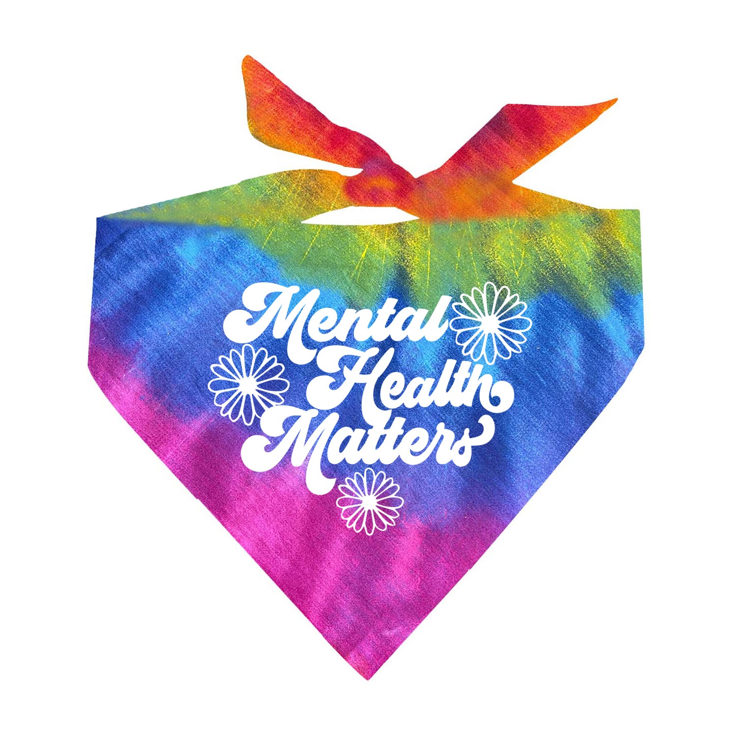 Mental Health Matters Spread Awareness Triangle Dog Bandana