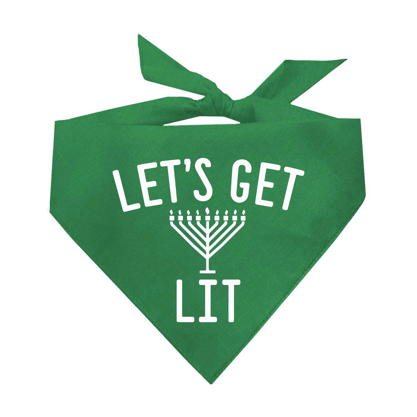 Let's Get Lit Triangle Dog Bandana