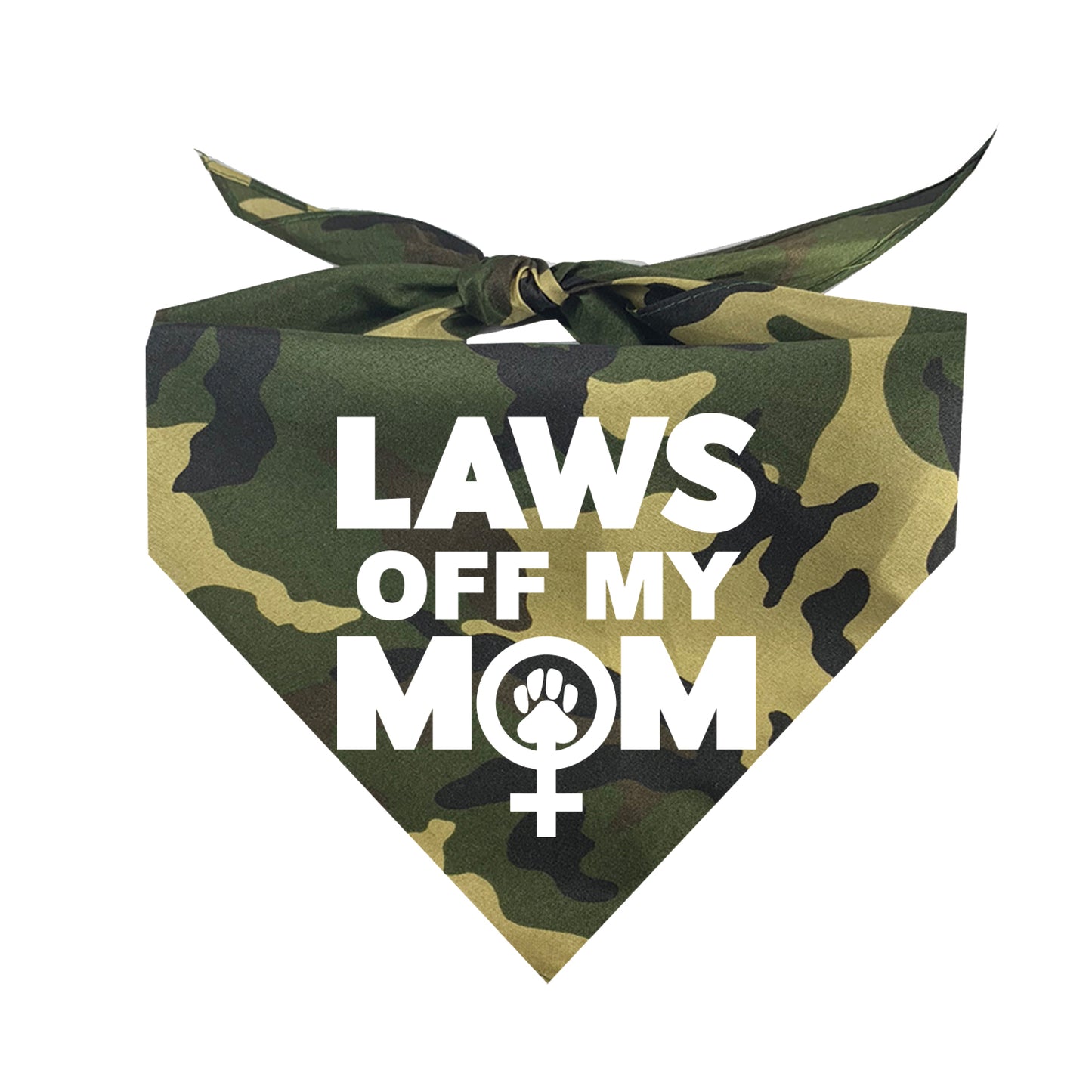 Laws Off My Mom Feminist Triangle Dog Bandana (Assorted Colors)