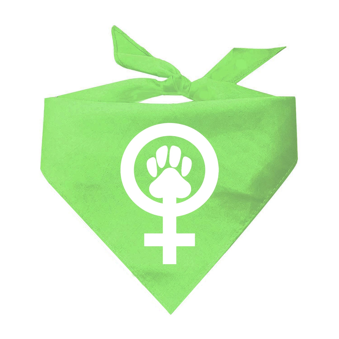 Girl Power Paw Symbol Feminist Triangle Dog Bandana (Assorted Colors)