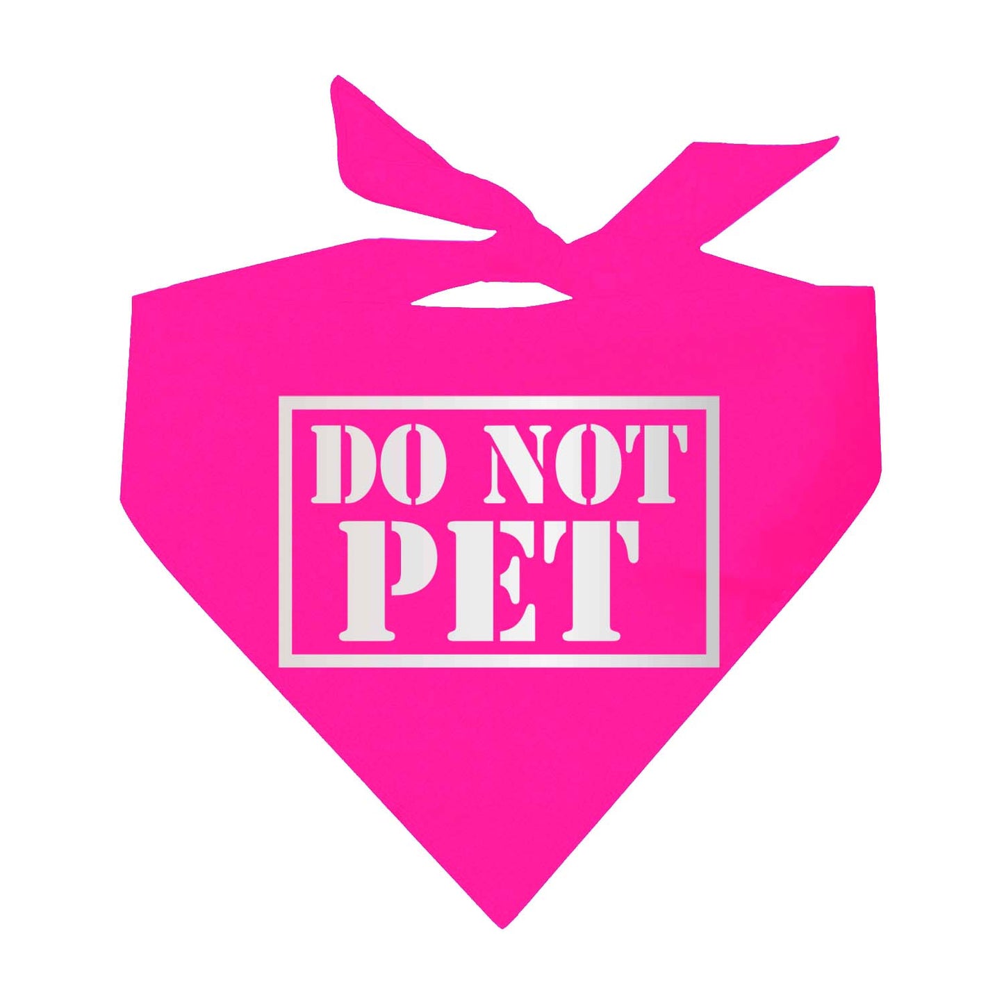 Do Not Pet Reflective Neon Triangle Dog Bandana