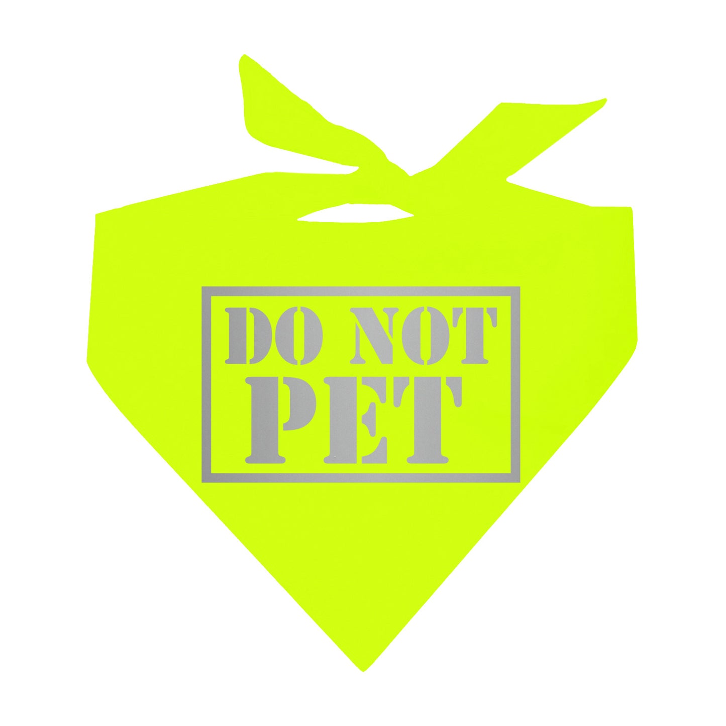 Do Not Pet Reflective Neon Triangle Dog Bandana