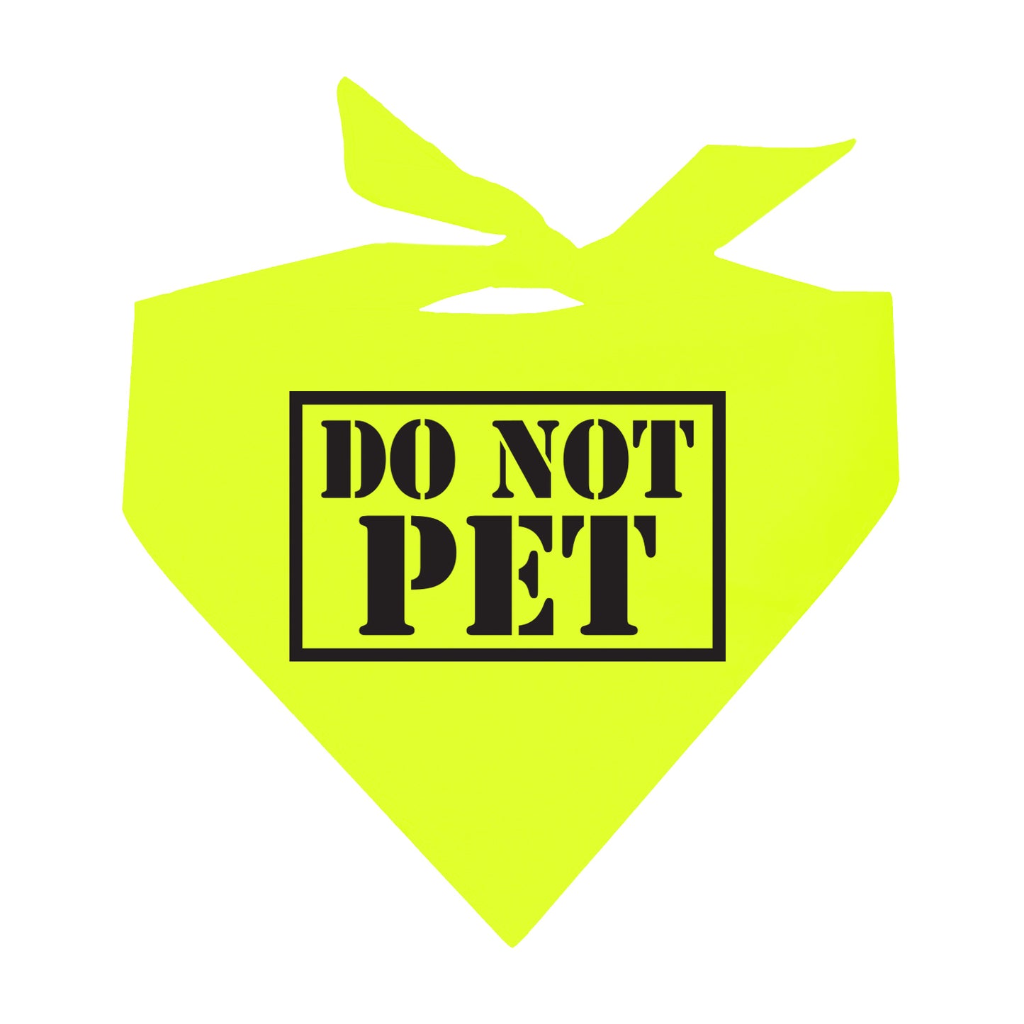 Do Not Pet Neon Triangle Dog Bandana