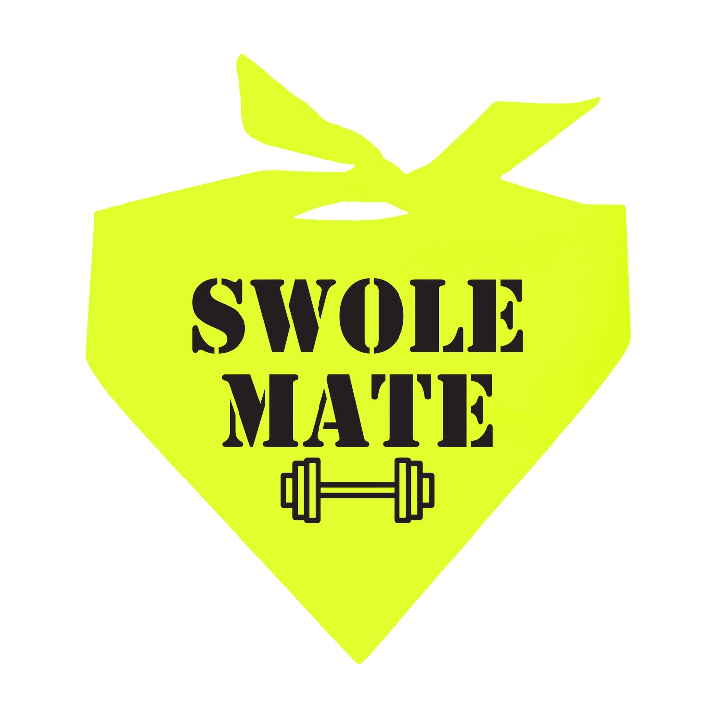 Swole Mate Barbell Neon Triangle Dog Bandana