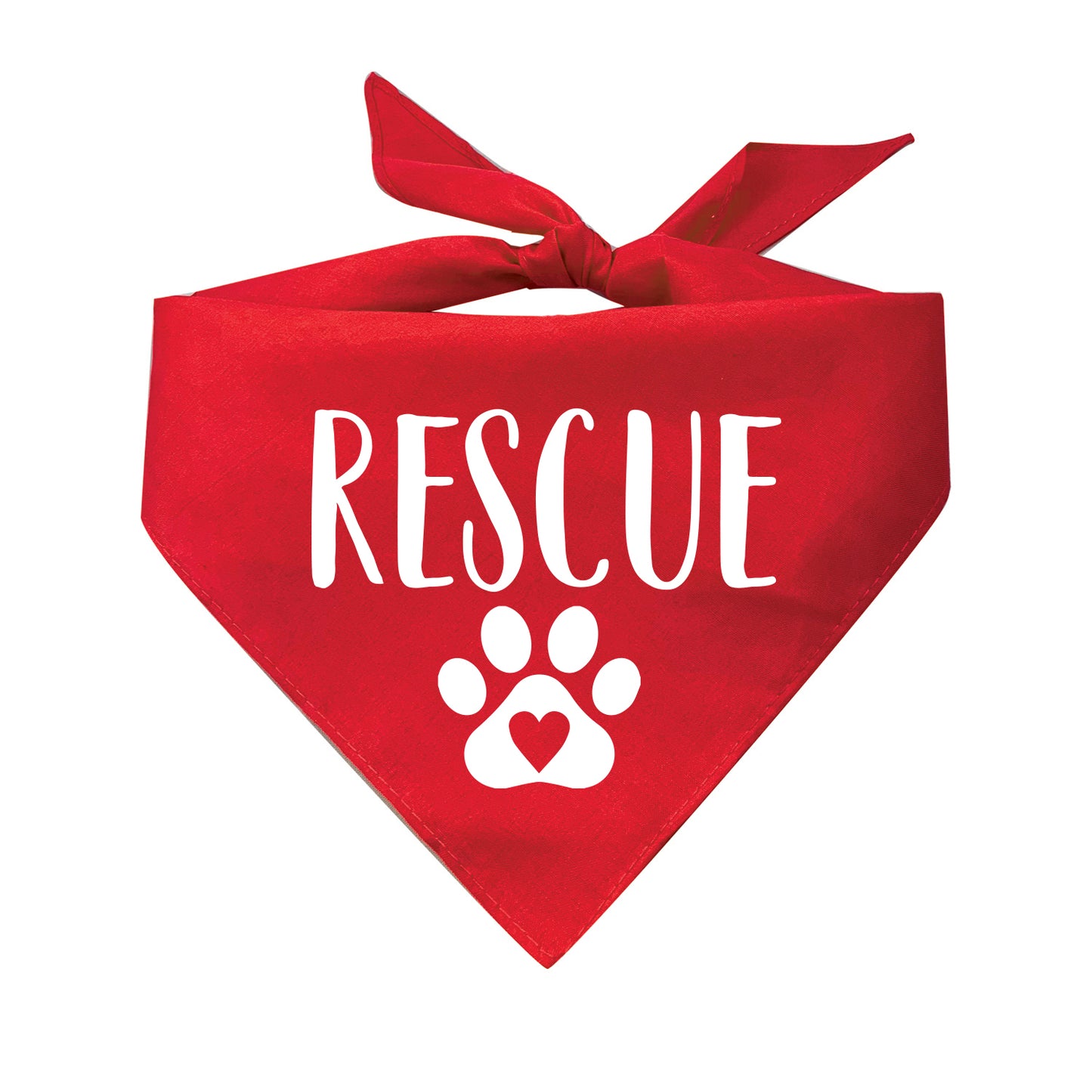 Rescue Heart Paw Triangle Dog Bandana
