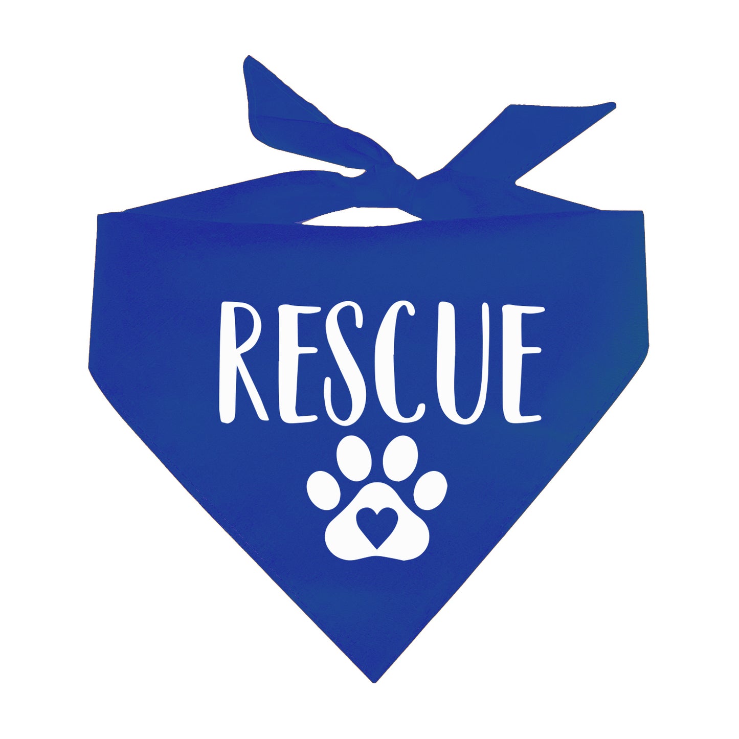 Rescue Heart Paw Triangle Dog Bandana