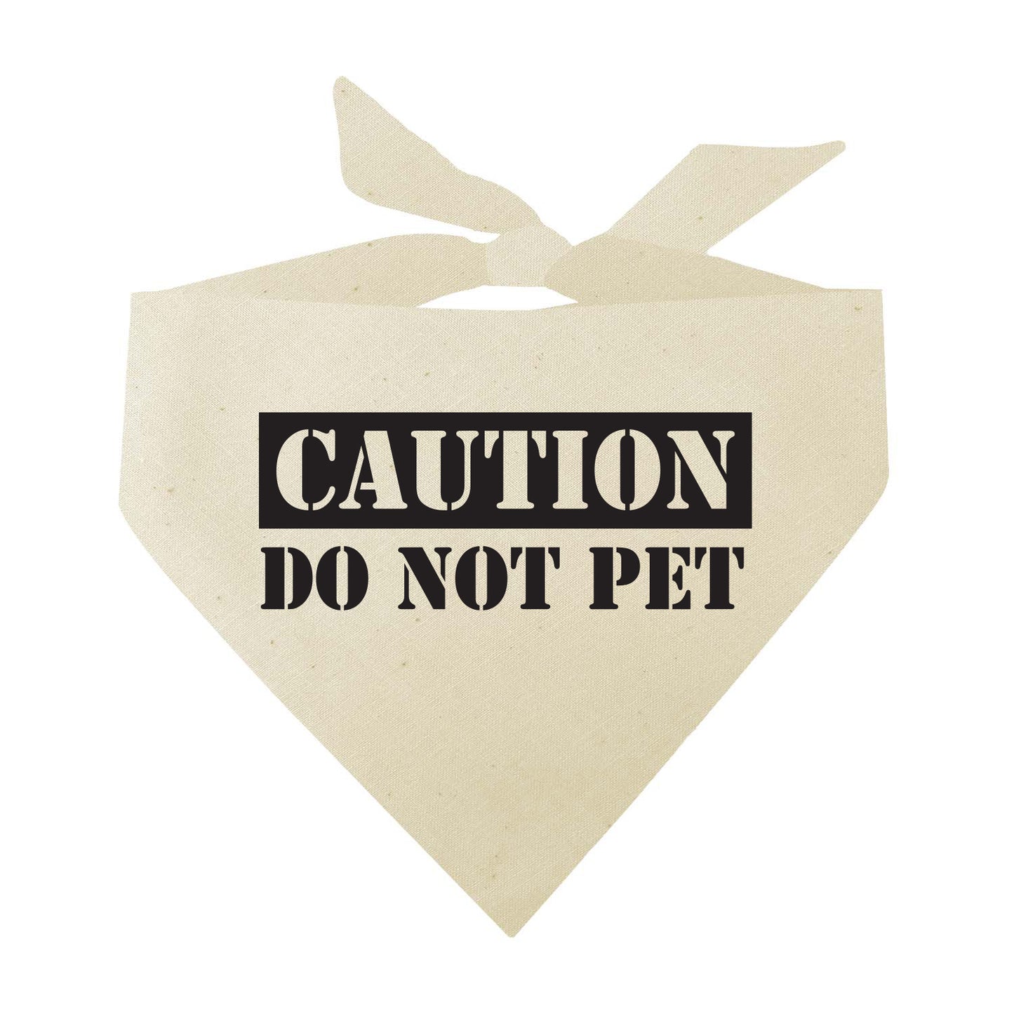 Caution Do Not Pet Triangle Dog Bandana