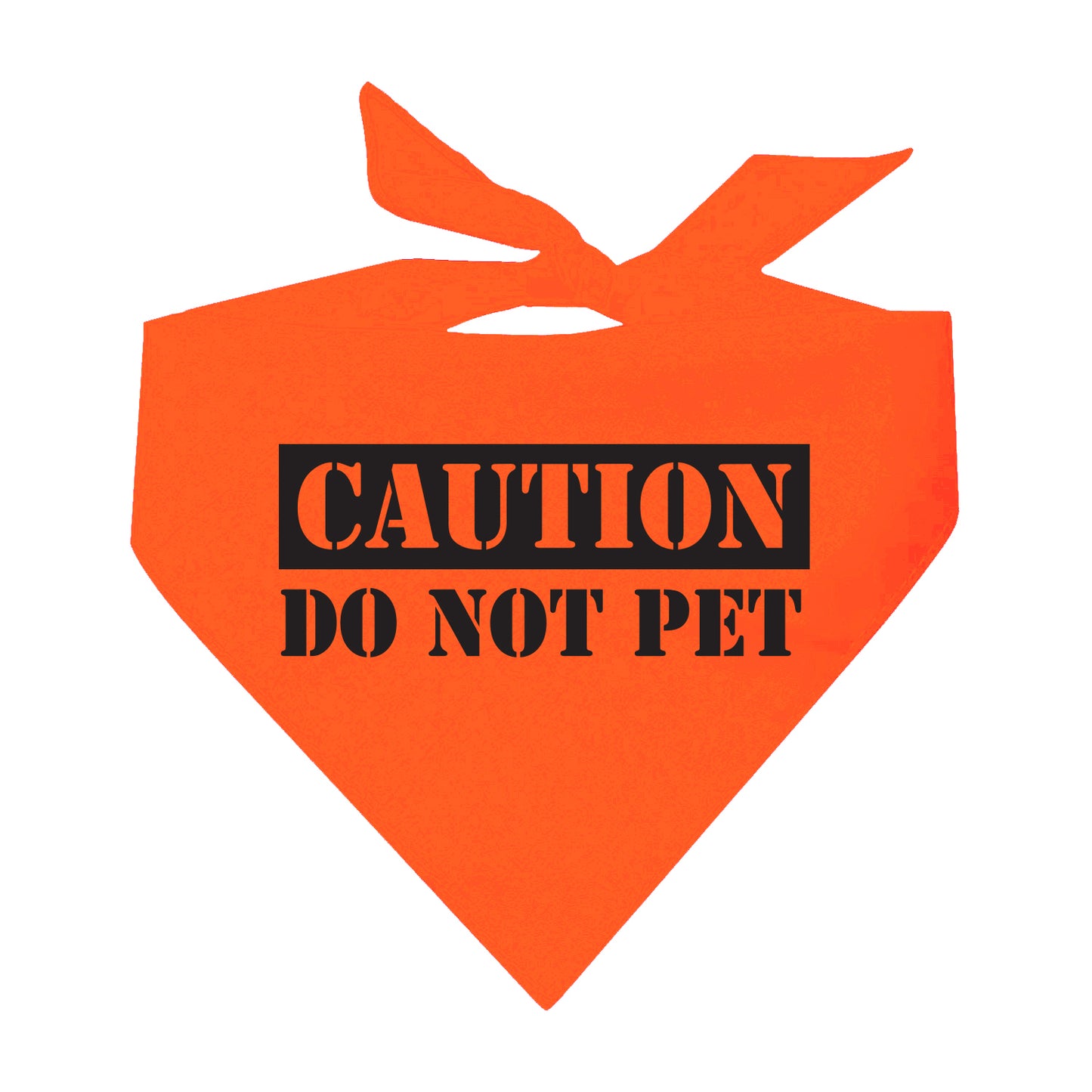 Caution Do Not Pet Neon Triangle Dog Bandana