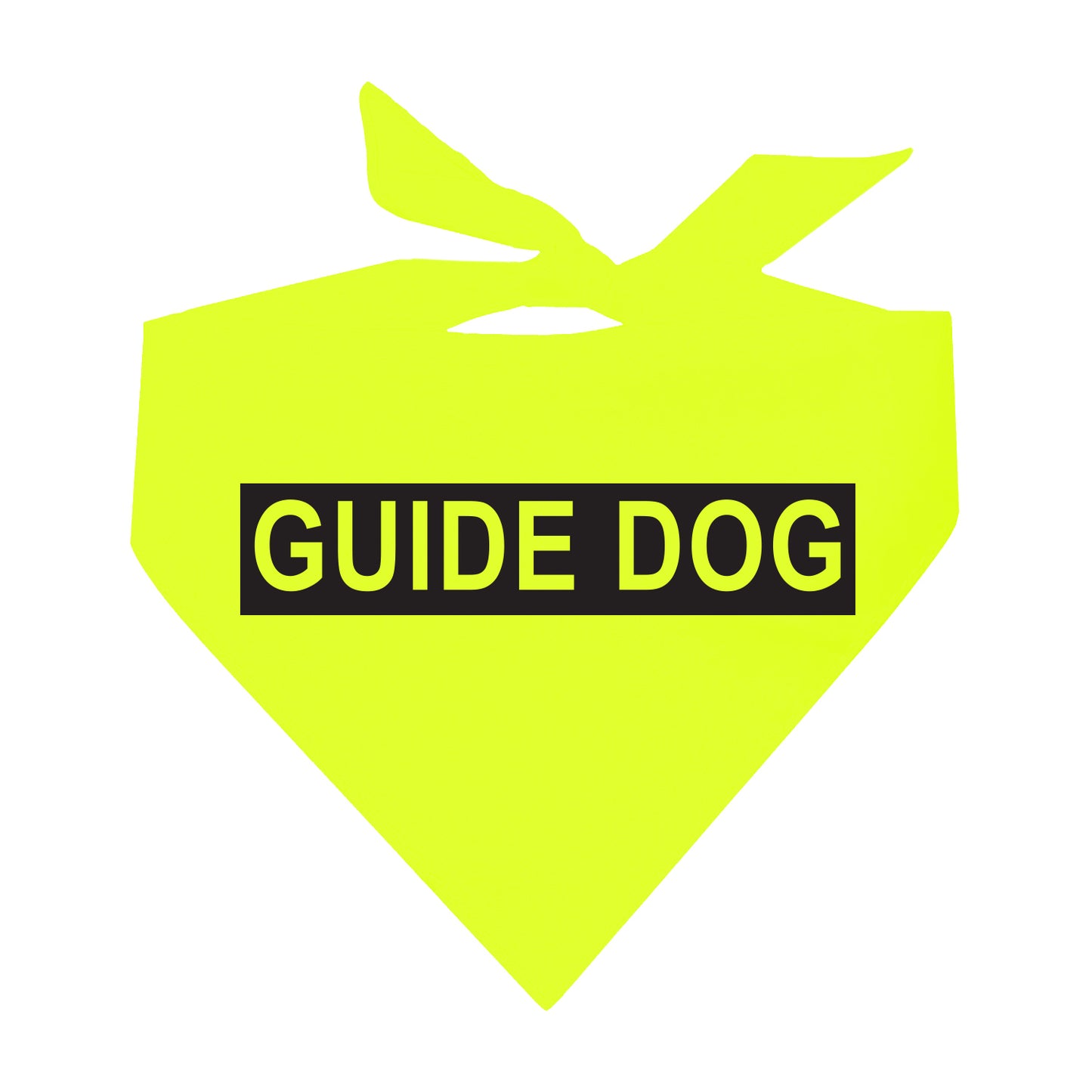 Guide Dog Neon Triangle Dog Bandana