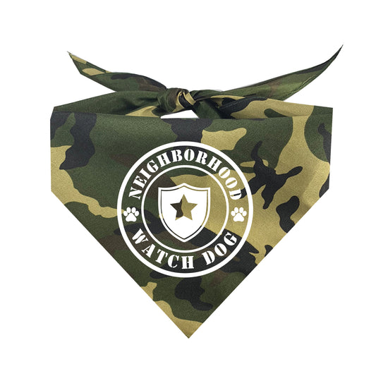 Neighborhood Watch Dog Triangle Dog Bandana