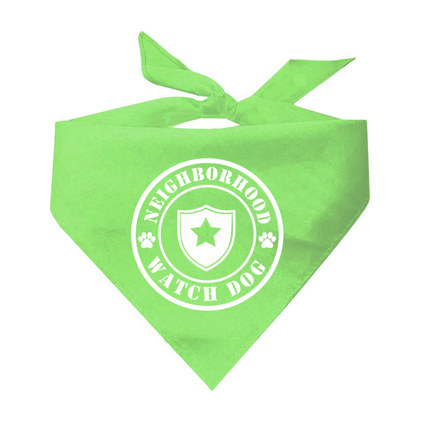 Neighborhood Watch Dog Triangle Dog Bandana