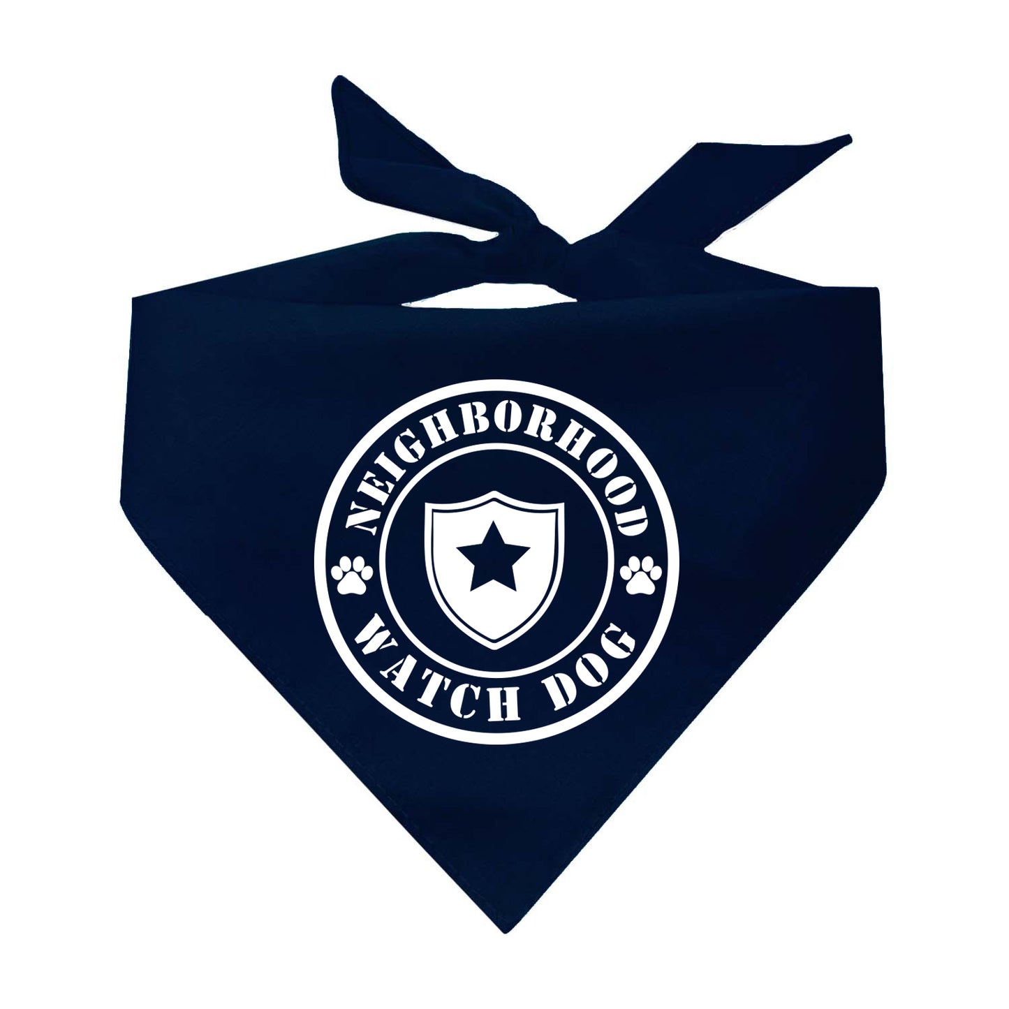 Neighborhood Watch Dog Triangle Dog Bandana