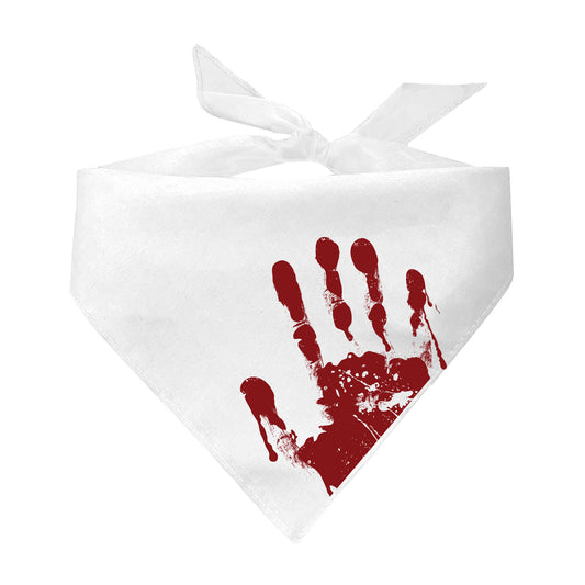 Bloody Hand Print Halloween Triangle Dog Bandana