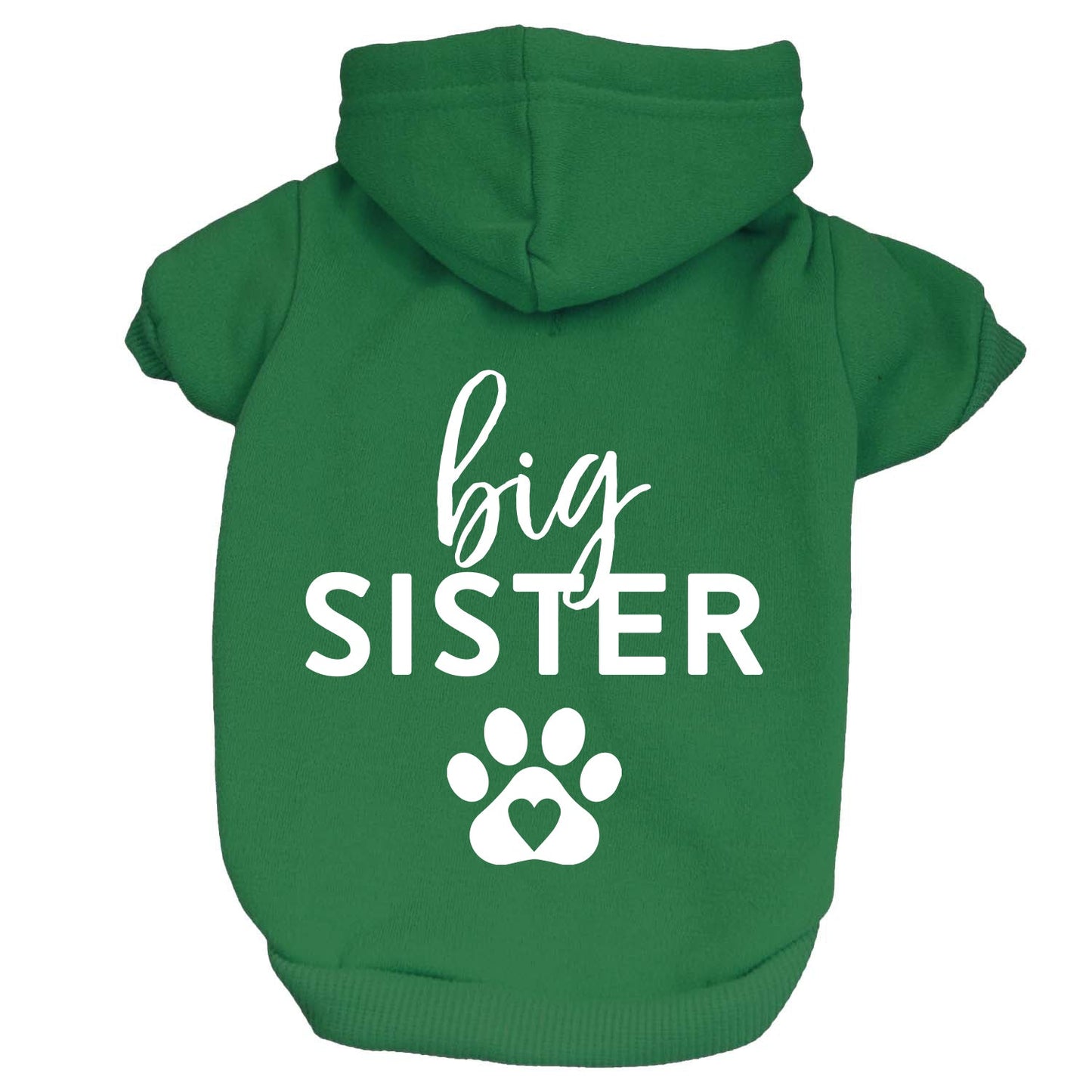 Big Sister Heart Paw Dog Hoodie