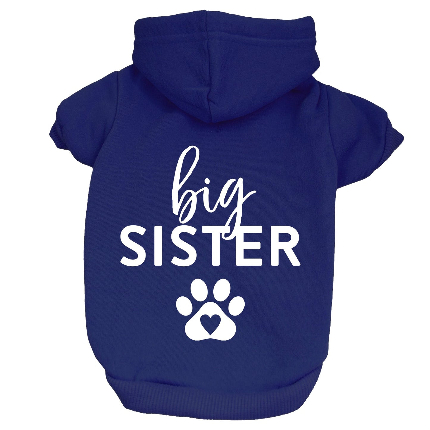 Big Sister Heart Paw Dog Hoodie