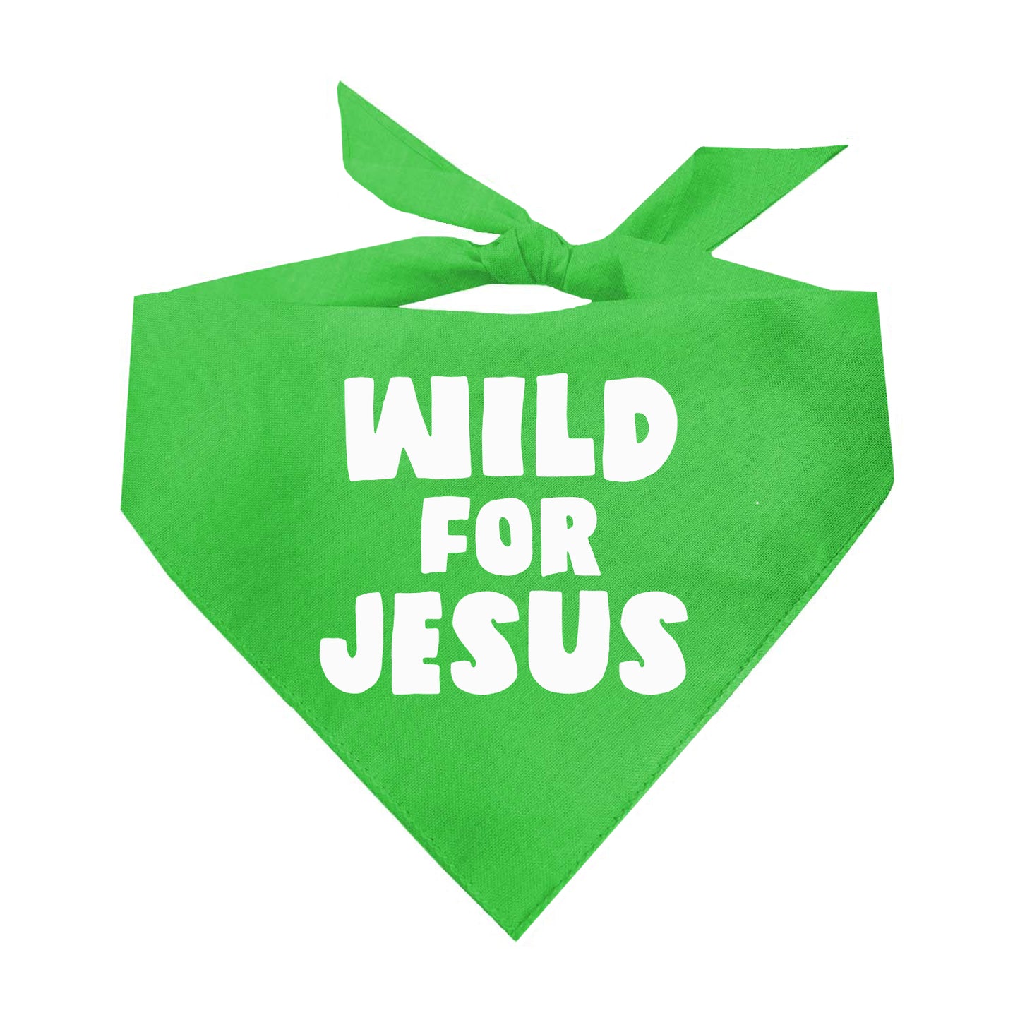 Wild For Jesus Triangle Dog Bandana (Assorted Colors Available)
