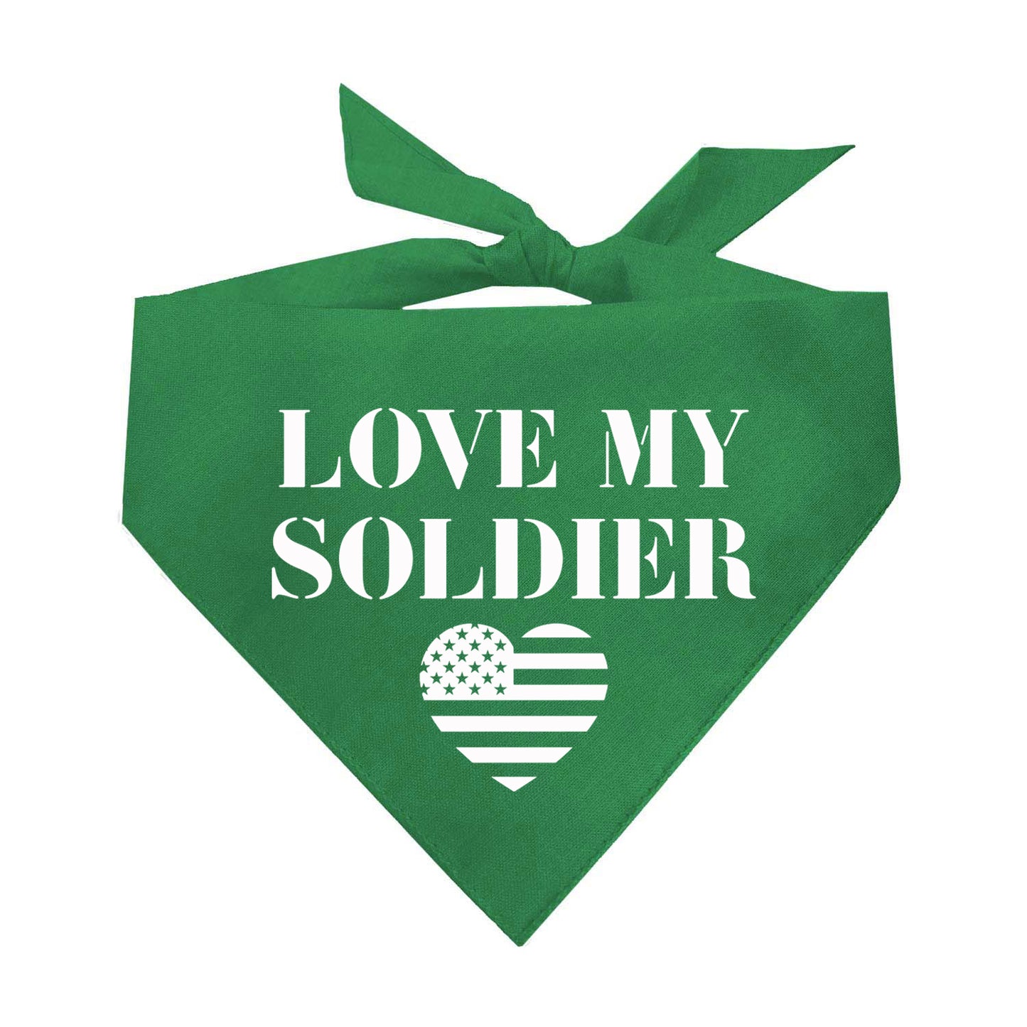 Love My Soldier Triangle Dog Bandana