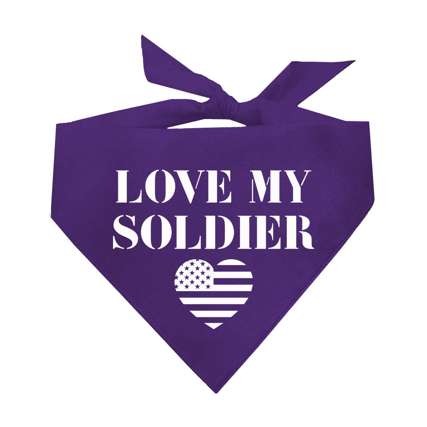 Love My Soldier Triangle Dog Bandana