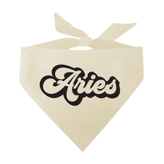 Aries Zodiac Retro Style Horoscope Triangle Dog Bandana