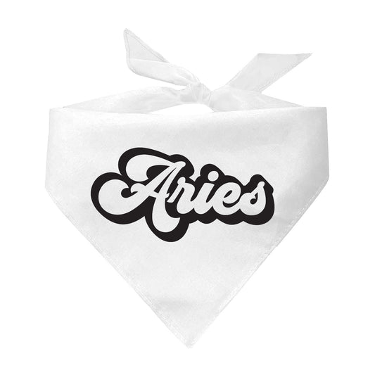 Aries Zodiac Retro Style Horoscope Triangle Dog Bandana