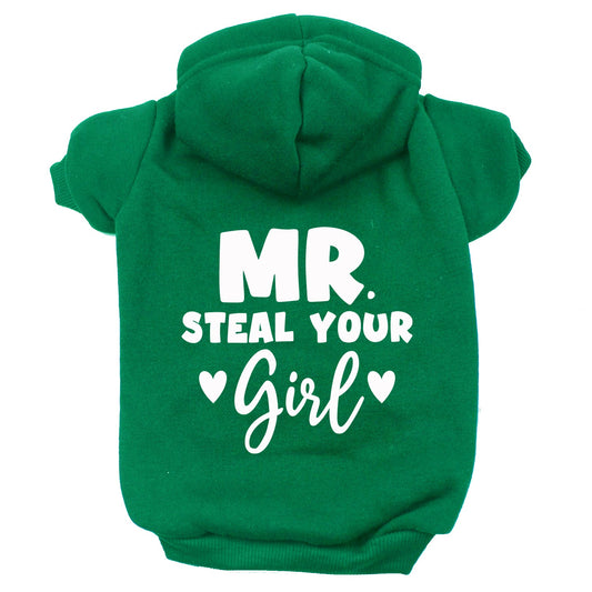 Mr. Steal Your Girl Valentine's Day Dog Hoodie