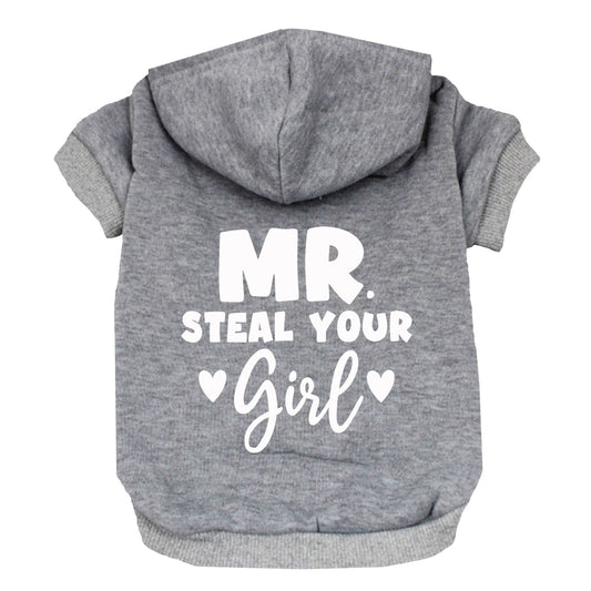 Mr. Steal Your Girl Valentine's Day Dog Hoodie