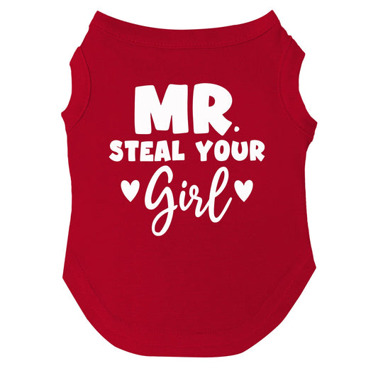 Mr. Steal Your Girl Valentine's Day Dog Tee