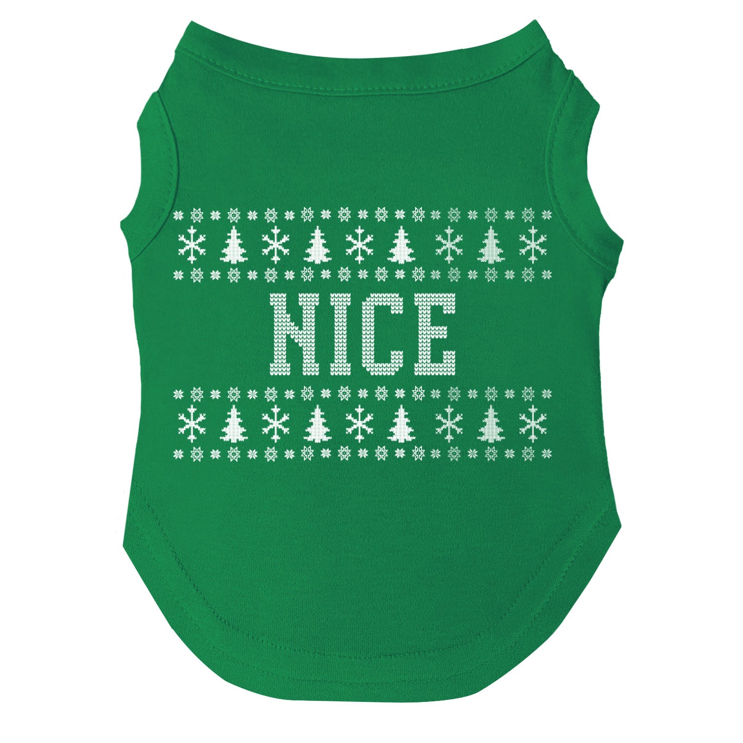Nice Ugly Christmas Sweater Dog Tee