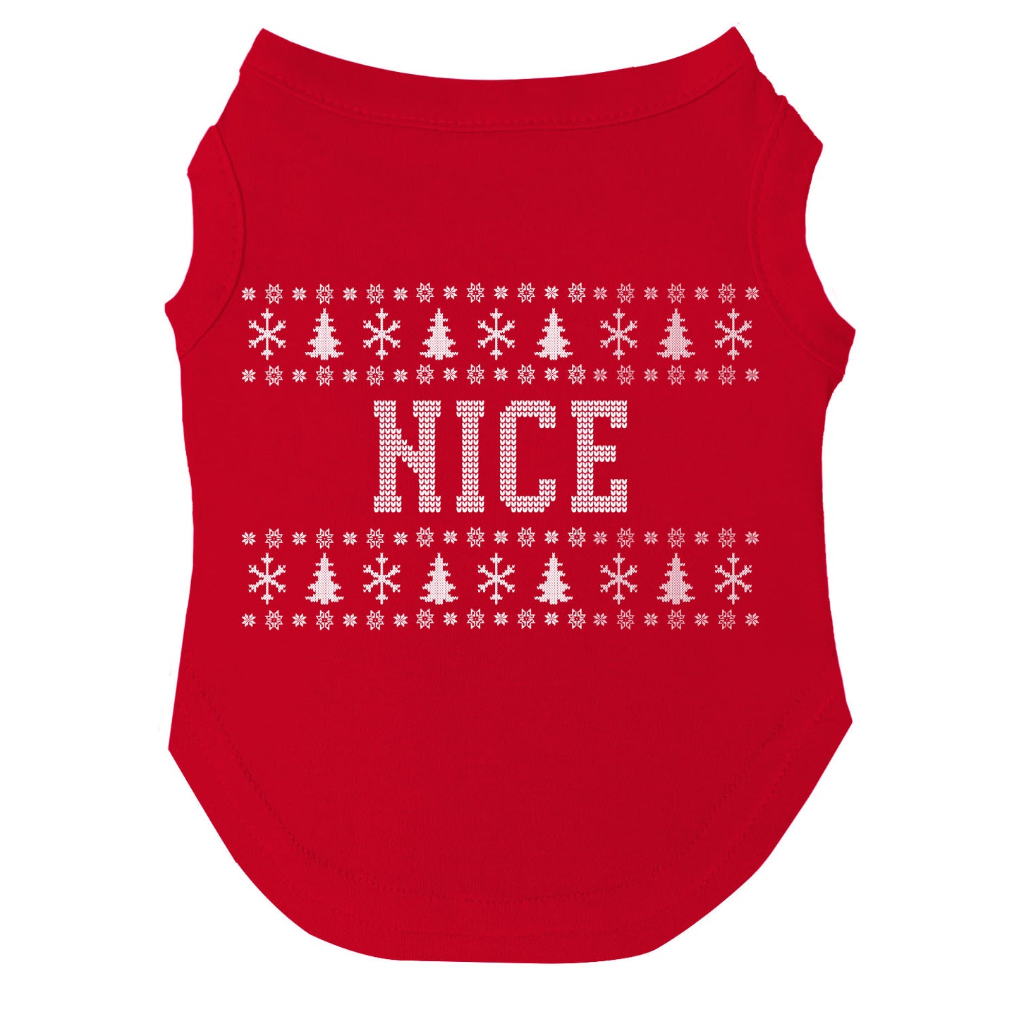 Nice Ugly Christmas Sweater Dog Tee
