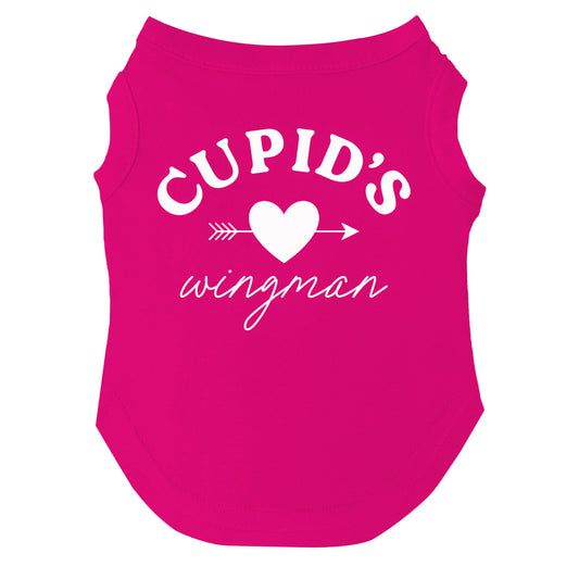 Cupid's Wingman Valentine's Day Dog Tee
